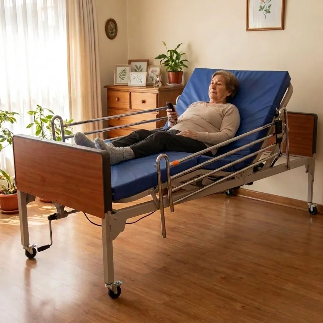 Cama Clínica Lion Flex instalada en un hogar